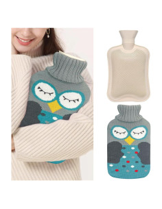 Botella de Agua Caliente 2L AIKOTOO con Funda Azul