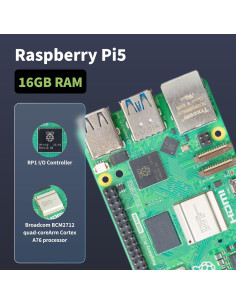 Raspberry Pi 5 iRasptek 16GB RAM Placa Única Avanzada 2