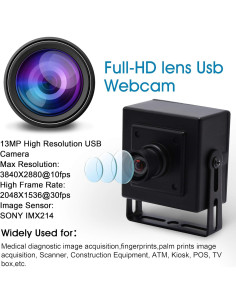 Cámara USB 13MP IEights Gran Angular 100 Grados Webcam 2