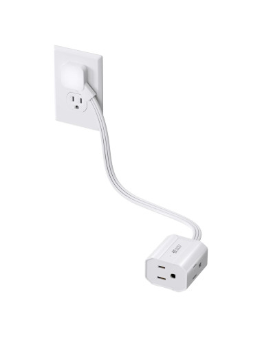 Cable de Extensión 0.46m SUPERDANNY 3 Salidas Enchufe Plano