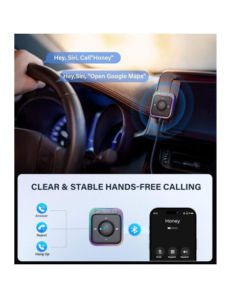 Adaptador de Coche Bluetooth 5.4 JOYROOM JR-CB3 AUX Negro