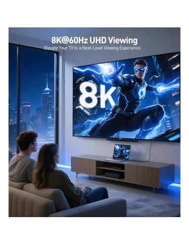 Cable HDMI 8K 2m Cable Matters 48Gbps HDR para PS5 y Xbox