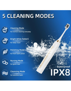 Cepillo de Dientes Eléctrico Molux con 12 Cabezas y Masaje Facial 2