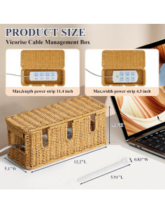 Caja Organizadora de Cables Vicorise 31.75x12.95x12.95 cm 2