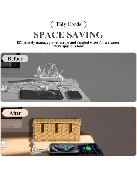 Caja Organizadora de Cables Vicorise 31.75x12.95x12.95 cm