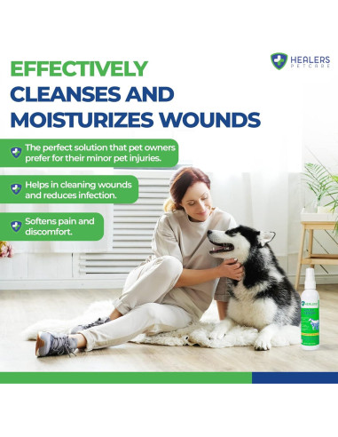 Limpiador de Heridas Healers 113.4g - Spray Natural para Mascotas