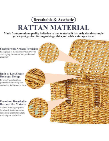 Caja Organizadora de Cables Vicorise 31.75x12.95x12.95 cm