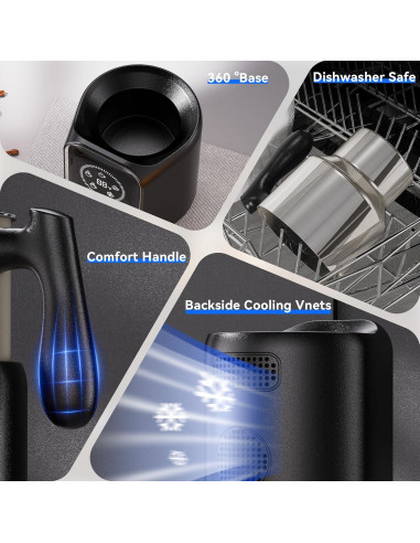 Espumador de Leche Automático CafeGrace 5 en 1 600 ml