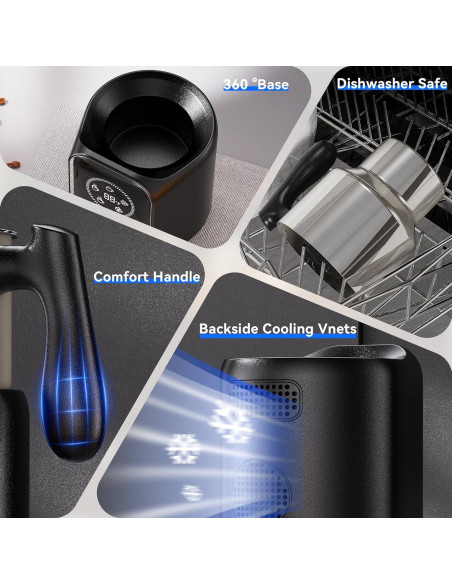 Espumador de Leche Automático CafeGrace 5 en 1 600 ml