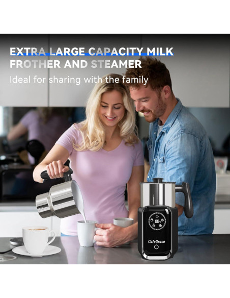 Espumador de Leche Automático CafeGrace 5 en 1 600 ml