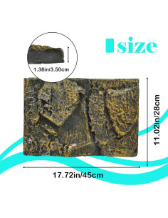 Fondo de Terrario 3D PINVNBY para Reptiles 45x28 cm 2