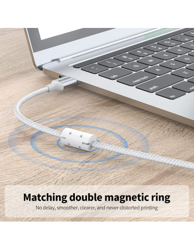 Cable de impresora USB MOSWAG 10m Tipo A a B Alta Velocidad