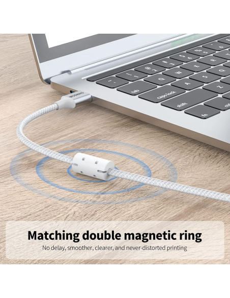 Cable de impresora USB MOSWAG 10m Tipo A a B Alta Velocidad