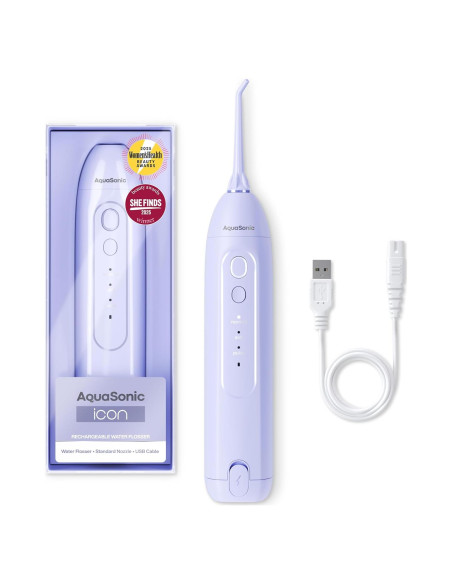 Hilo Dental AquaSonic Icon Inalámbrico Recargable Lila