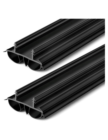 Barrera de Puerta Doble Burbuja Pushglossy 2 Pcs 91.5 cm PVC Negro