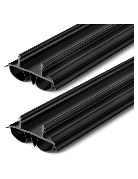 Barrera de Puerta Doble Burbuja Pushglossy 2 Pcs 91.5 cm PVC Negro