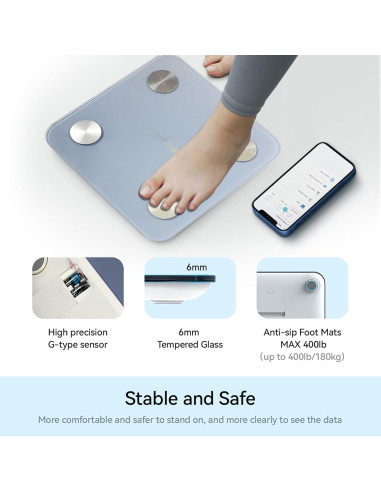 Báscula Digital de Baño Fitdays FG2317WB - Precisión 180kg