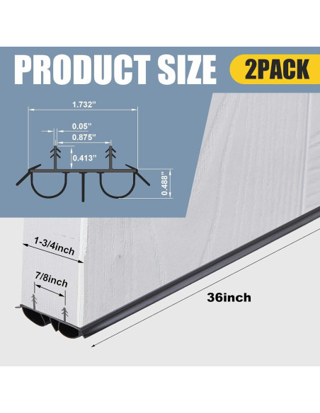 Barrera de Puerta Doble Burbuja Pushglossy 2 Pcs 91.5 cm PVC Negro