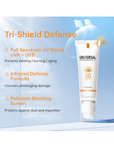 Protector Solar Tinteado Facial SPF 50 Onsart 50ml Hidratante