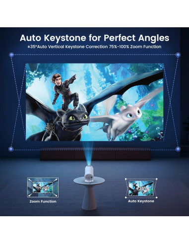 Mini Proyector Portátil Tecaki X3 1080P HD WiFi Bluetooth