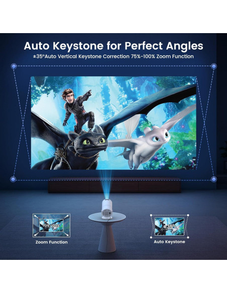 Mini Proyector Portátil Tecaki X3 1080P HD WiFi Bluetooth