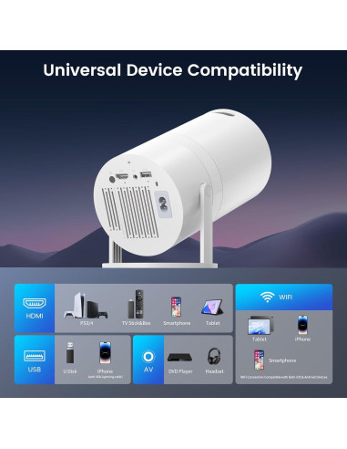 Mini Proyector Portátil Tecaki X3 1080P HD WiFi Bluetooth