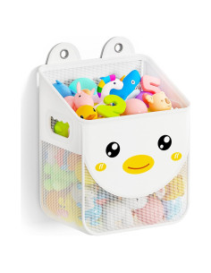 Organizador de Juguetes de Baño Ligereza, Malla Blanca, 19.1x27x32cm