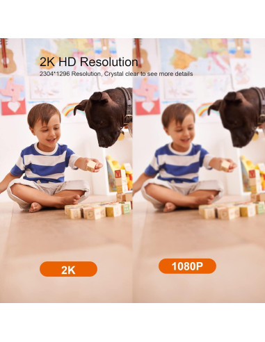 Cámara de Seguridad Interior Krumano 2K Wifi con Visión Nocturna