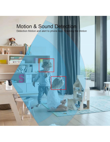 Cámara de Seguridad Interior Krumano 2K Wifi con Visión Nocturna