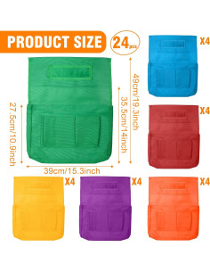 Organizador de Sillas Phepetroll 24 PCS Multicolor 38.9x49 cm 2