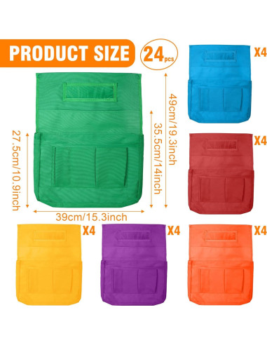 Organizador de Sillas Phepetroll 24 PCS Multicolor 38.9x49 cm