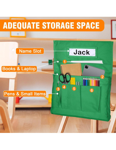 Organizador de Sillas Phepetroll 24 PCS Multicolor 38.9x49 cm