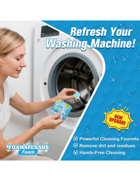 Limpiador de Lavadora FOAMSPLASHS Foam 6 Tabletas 120g Azul Limpiador de Lavadora FOAMSPLASHS Foam 6 Tabletas 120g Azul