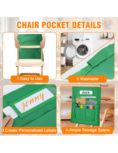 Organizador de Sillas Phepetroll 24 PCS Multicolor 38.9x49 cm