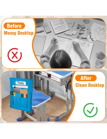 Organizador de Sillas Phepetroll 24 PCS Multicolor 38.9x49 cm