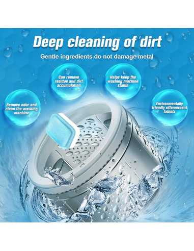 Limpiador de Lavadora FOAMSPLASHS Foam 6 Tabletas 120g Azul