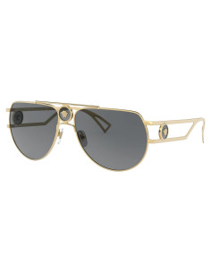 Gafas de sol aviador Versace VE 2225 doradas con lente gris