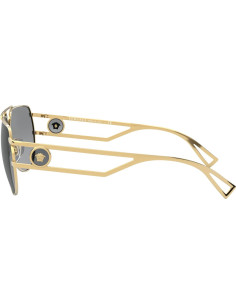 Gafas de sol aviador Versace VE 2225 doradas con lente gris 2