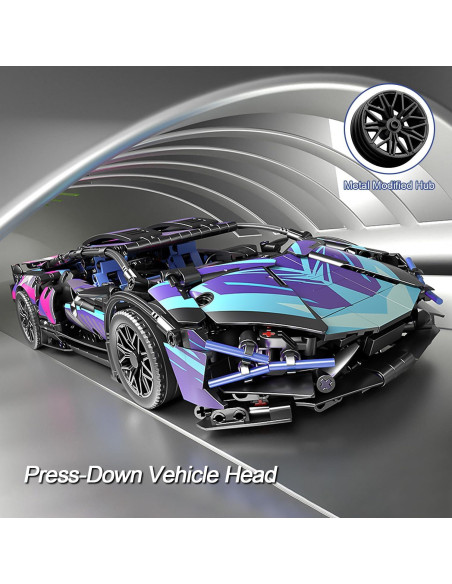 Bloques de Construcción Auto Deportivo PinkBee 1:14 1314 Piezas