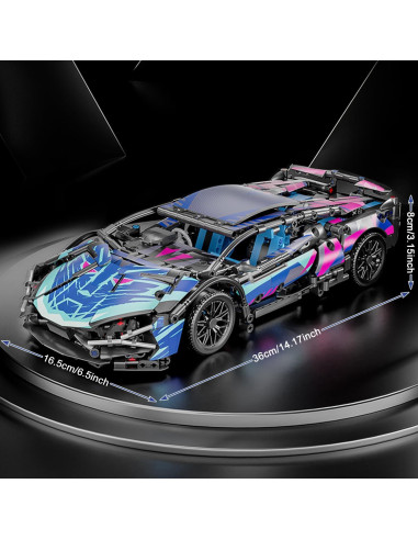 Bloques de Construcción Auto Deportivo PinkBee 1:14 1314 Piezas