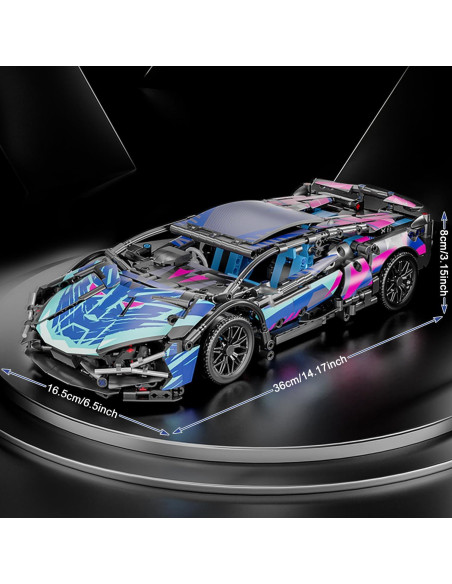 Bloques de Construcción Auto Deportivo PinkBee 1:14 1314 Piezas
