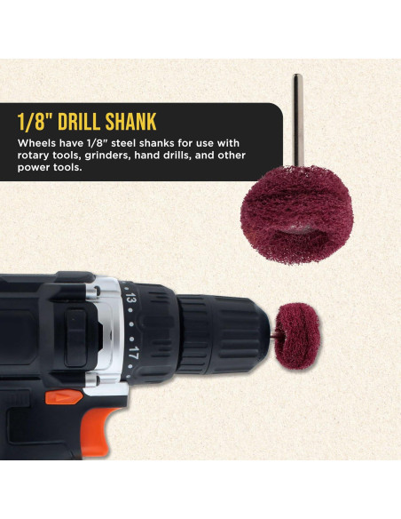 Juego de Ruedas de Pulido Dura-Gold 40 Piezas 2.54 cm Granos 120-400