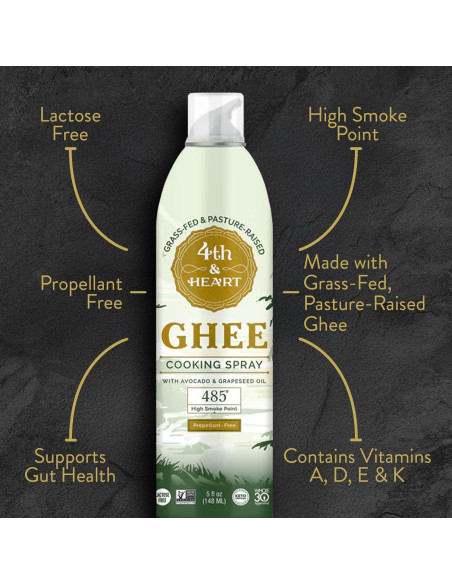 Ghee en Spray 4th & Heart 142g Sin Lactosa Keto Paleo