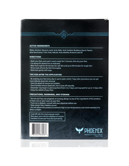 Paquete de 2 Exfoliantes para Pies Phoenix Foot Peel XL - Mentol