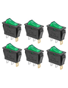 Interruptor de Palanca RuoFeng KCD3 Verde 6 Pcs 20A 250V