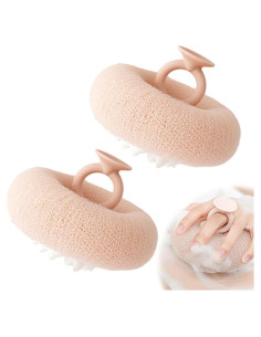 Esponja de Baño Flor YAWOTA 2 Pcs Suave con Ventosa