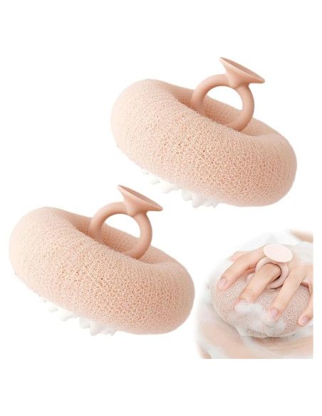 Esponja de Baño Flor YAWOTA 2 Pcs Suave con Ventosa Esponja de Baño Flor YAWOTA 2 Pcs Suave con Ventosa