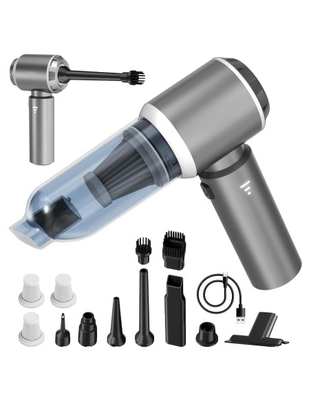 Aspiradora de Coche Portátil Koucen 4 en 1 20000Pa Gris