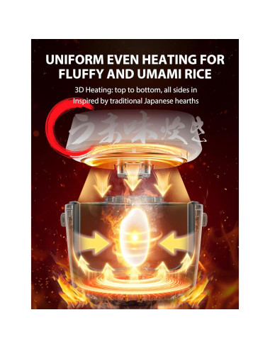 Olla Arrocera TOSHIBA RC-10DRUNA 5.5 Tazas 15 Funciones