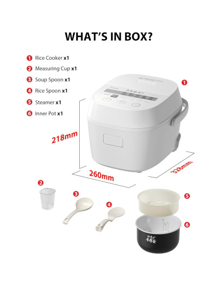 Olla Arrocera TOSHIBA RC-10DRUNA 5.5 Tazas 15 Funciones